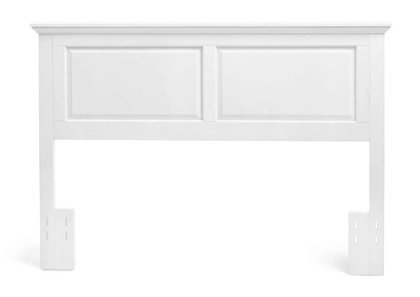 Arcadia Upholstered Headboard for Full/Queen Bed - Gloss White Finish - Modern Bedroom Decor for Home & Hotel Use