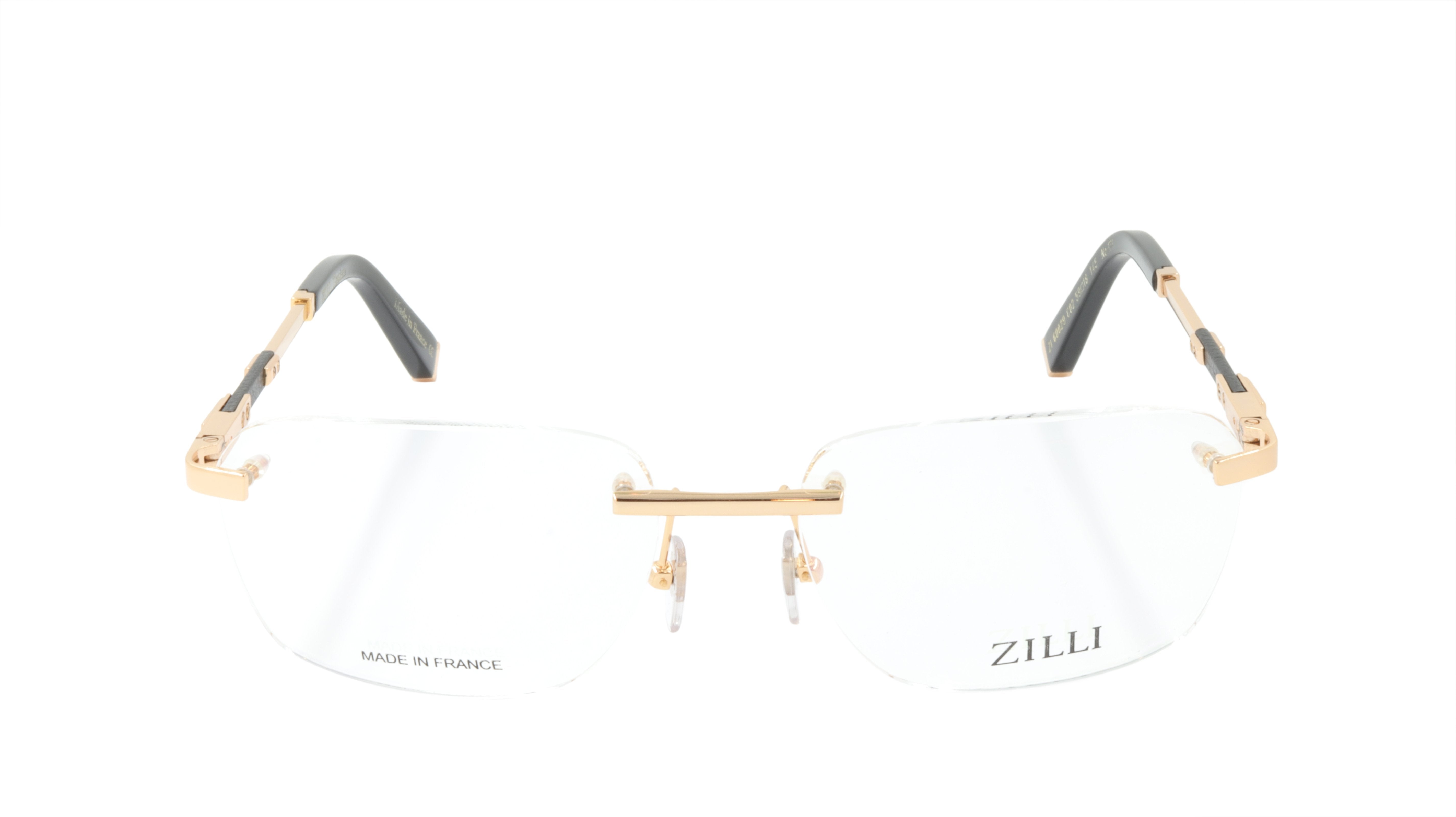 Premium ZILLI Eyeglasses Frame - Titanium & Acetate with Leather Details | Made in France | Model ZI 60029 C02 | Perfect for Business & Luxury Fashion Accessories