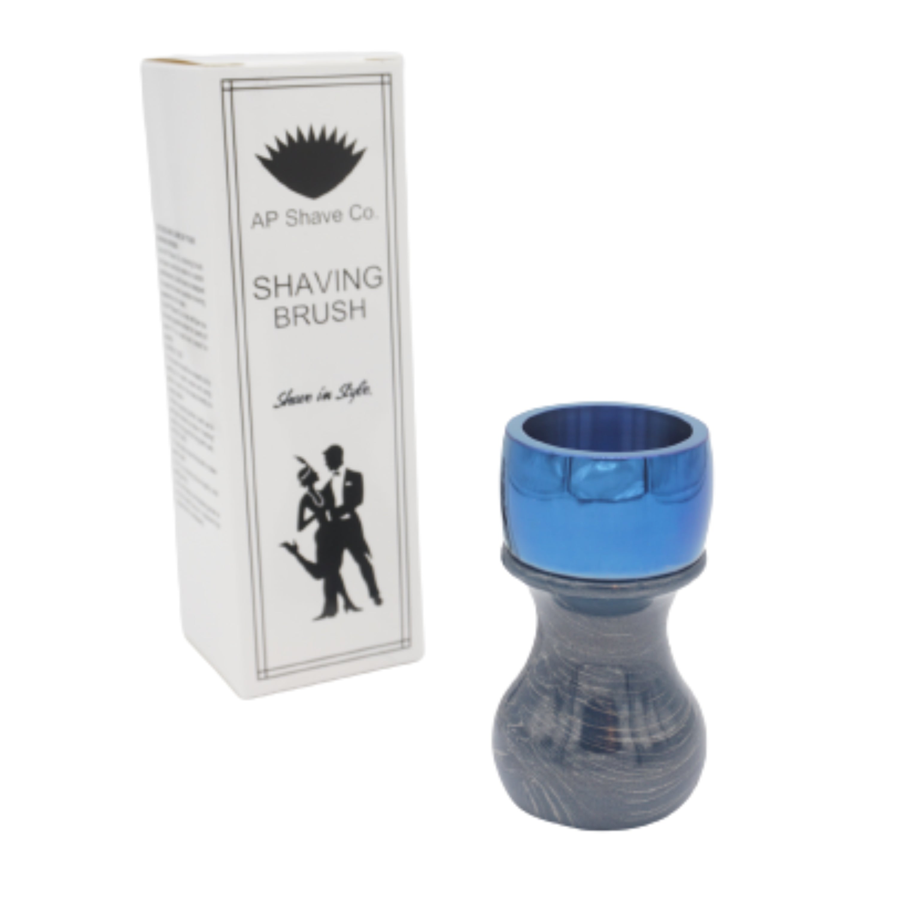 Premium Blue Bronze & Aluminum Handcrafted Shaving Brush Handle - Fits 28mm & 30mm Knots - Perfect for Wet Shaving, Grooming Kits & Luxury Bathroom Accessories