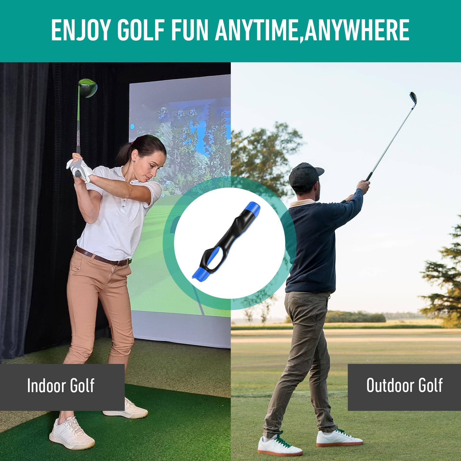 6in Golf Grip Trainer - Right Hand Golf Swing Training Aid for Beginners | Improve Hand Position & Swing Technique | Perfect for Driving Range & Home Practice