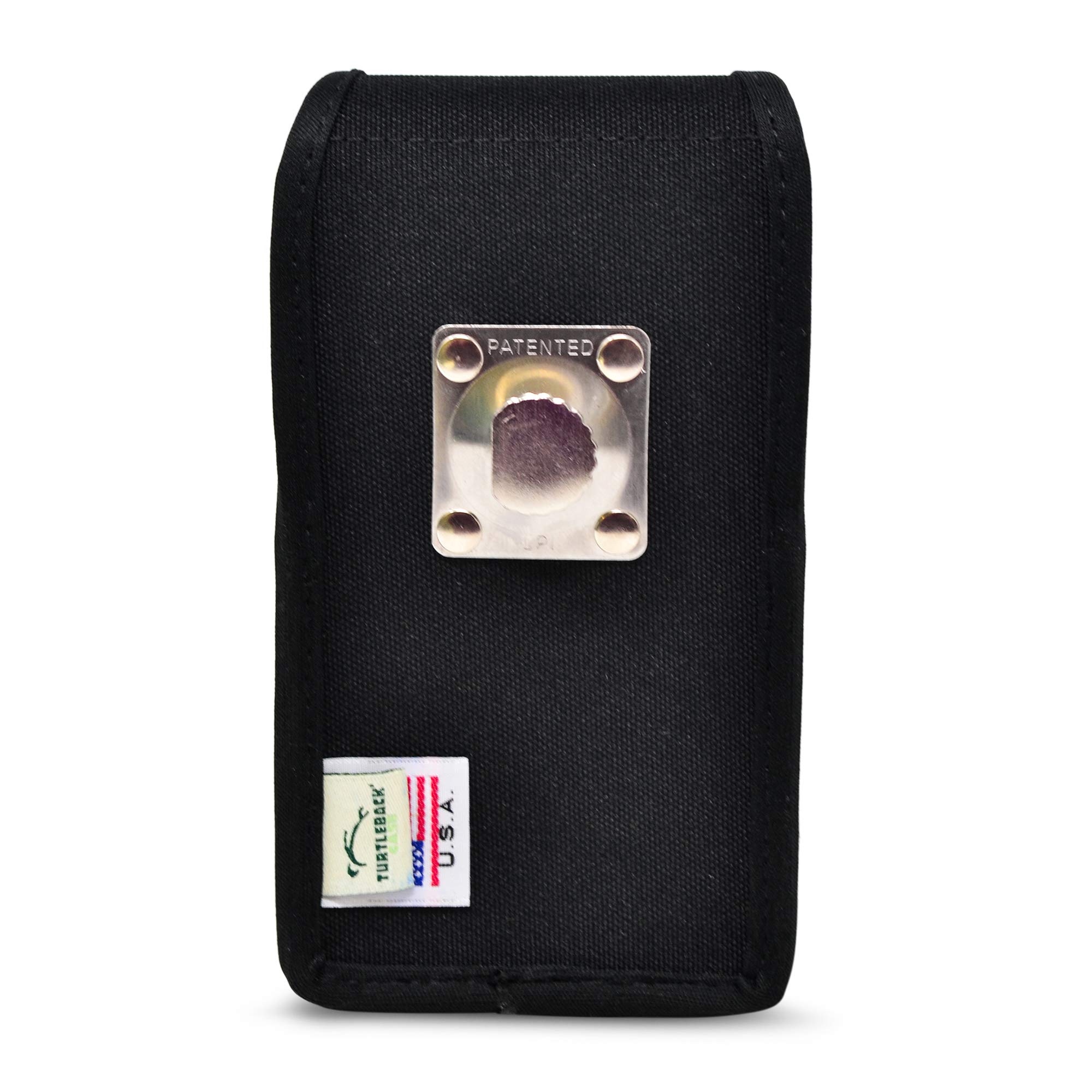 Premium Nylon Phone Holster for iPhone 13 & 12 Mini - Black Belt Clip Holder with Shockproof Design | Fits Commuter & Symmetry Style Cases | Durable Metal Clip for Secure Carry | Perfect for Hiking, Workouts & Everyday Use