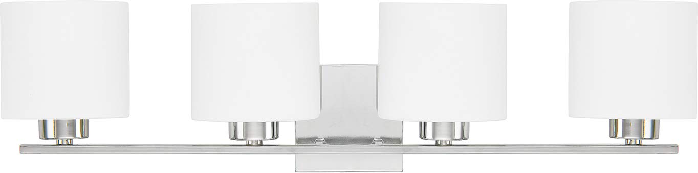 4-Light Bathroom Vanity Light Fixture - 8494CH-103 - Modern Chrome Finish for Bathroom Mirror Lighting, Perfect for Home Renovation & Spa-Style Makeovers