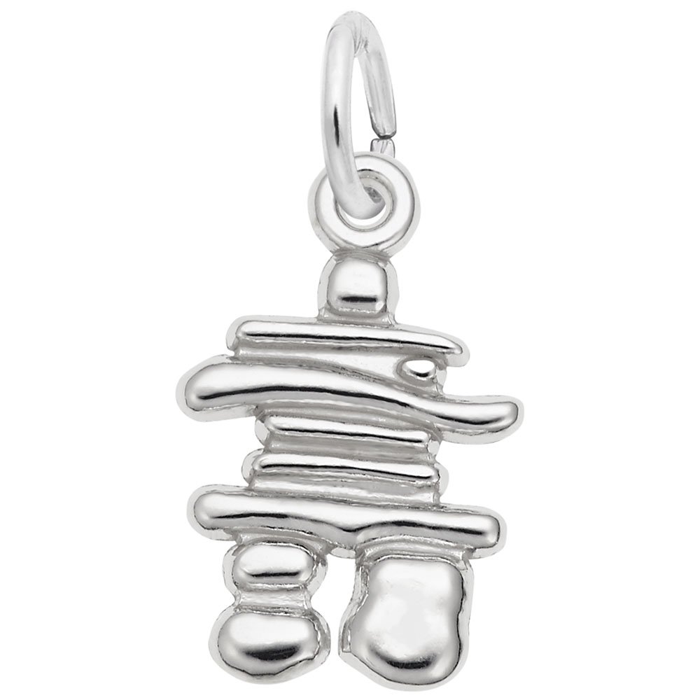 Inukshuk Charm Pendant - Sterling Silver Jewelry for Bracelets & Necklaces - Perfect for Gifts, Travel Protection & Spiritual Connection