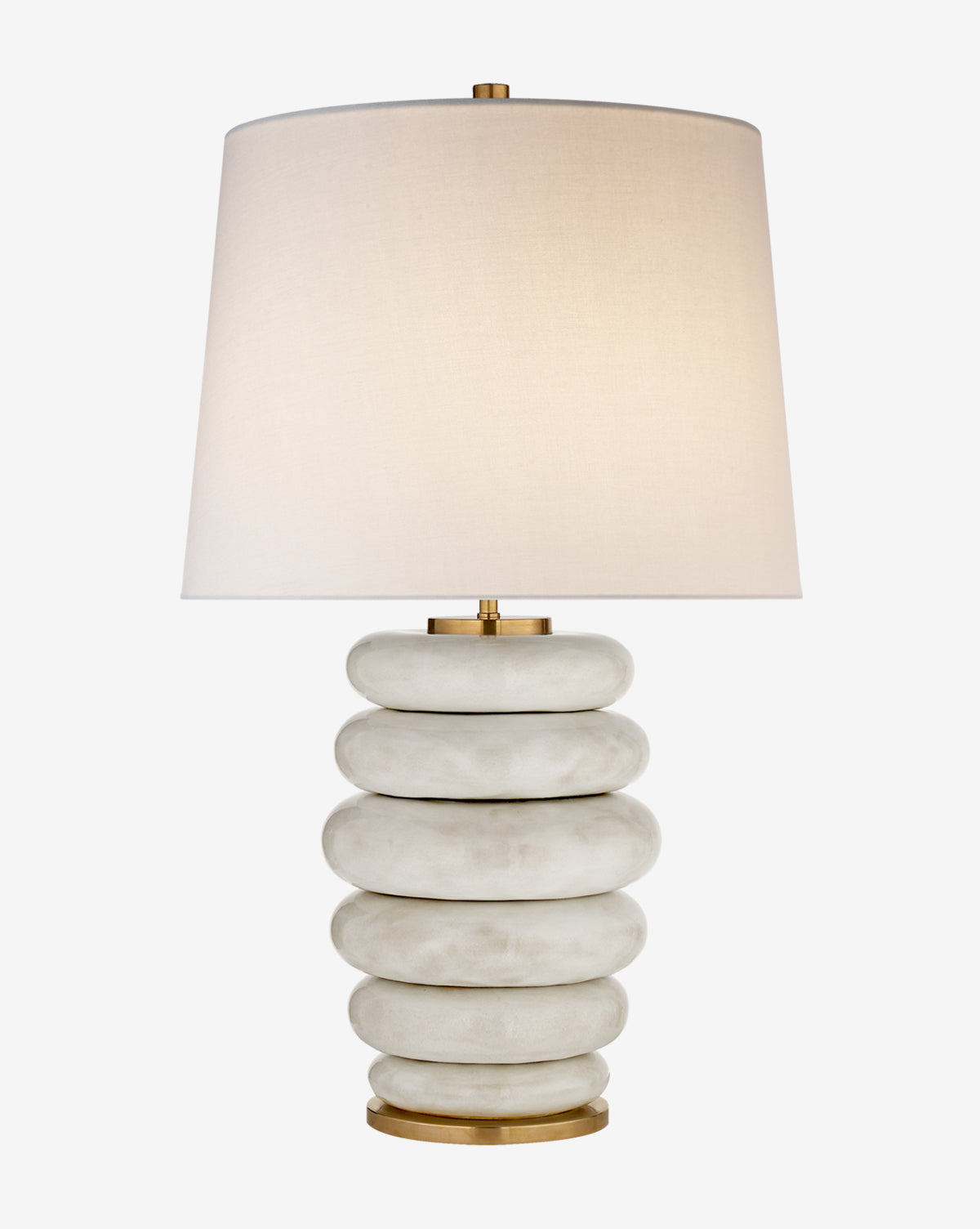 Phoebe Stacked Table Lamp - Modern LED Bedside Lighting for Bedroom, Living Room & Office - Adjustable Brightness Nightstand Lamp with USB Port