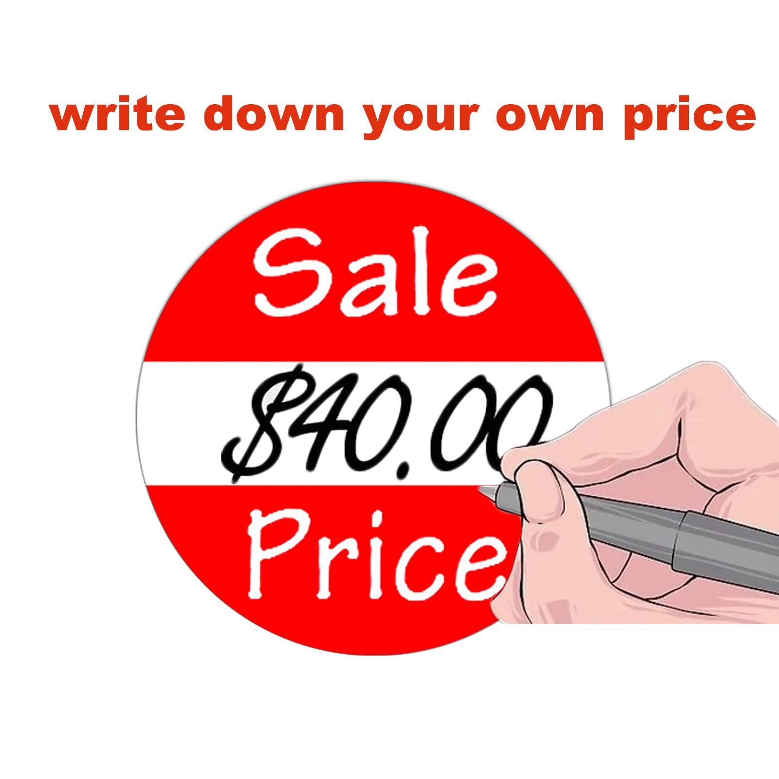 1 Inch Round Sale Price Stickers - 500 Labels/Roll for Retail Pricing