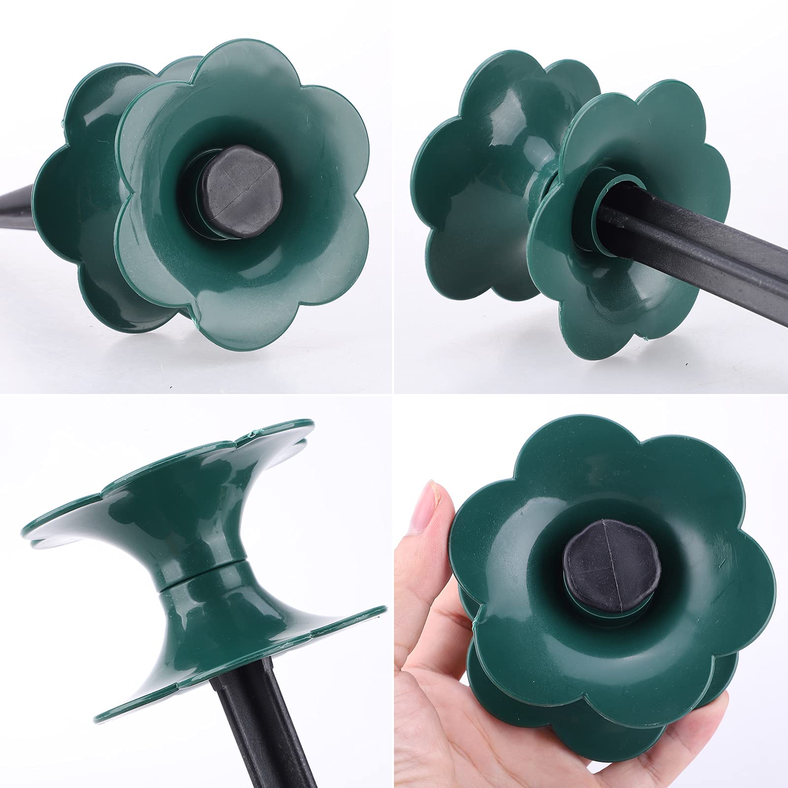 6 Pack Garden Hose Guide Spikes - Heavy Duty Plastic Hose Holder Stakes for Plant Protection, Yard & Garden - Perfect for Securing Water Hoses Around Trees, Flower Beds & Landscaping Areas