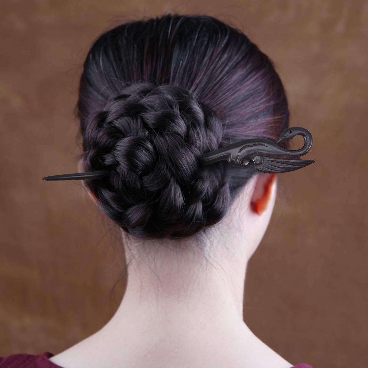 Handmade Chinese Style Wooden Hair Sticks for Women - Elegant Hair Chopsticks & Bun Pins for Long Hair Updos - Perfect for Weddings, Parties & Daily Hairstyling