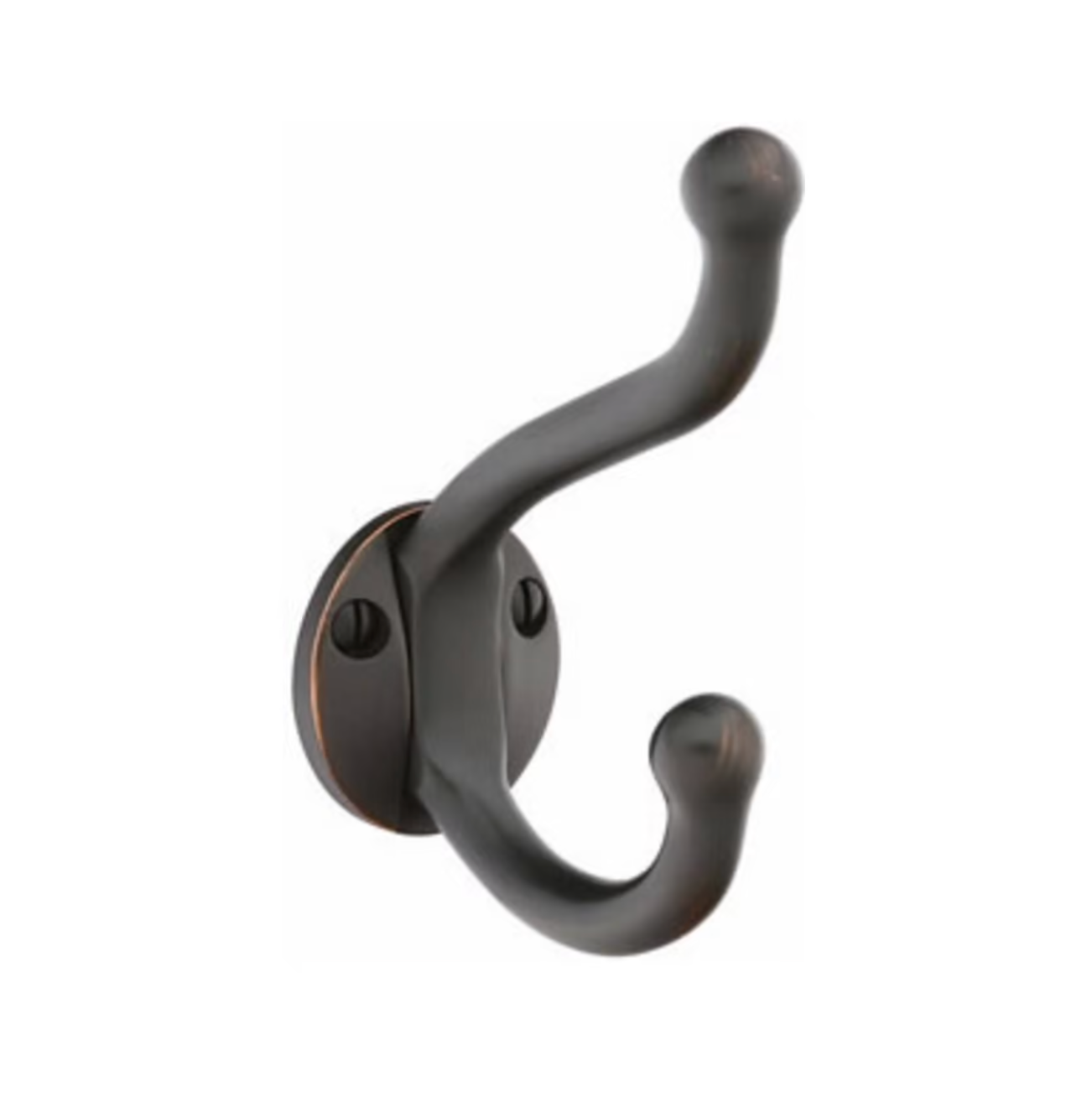Oil Rubbed Bronze Wall Hook - Heavy Duty Brass Coat Hanger for Jackets, Hats & Bags - Perfect for Entryway, Bedroom & Bathroom Organization