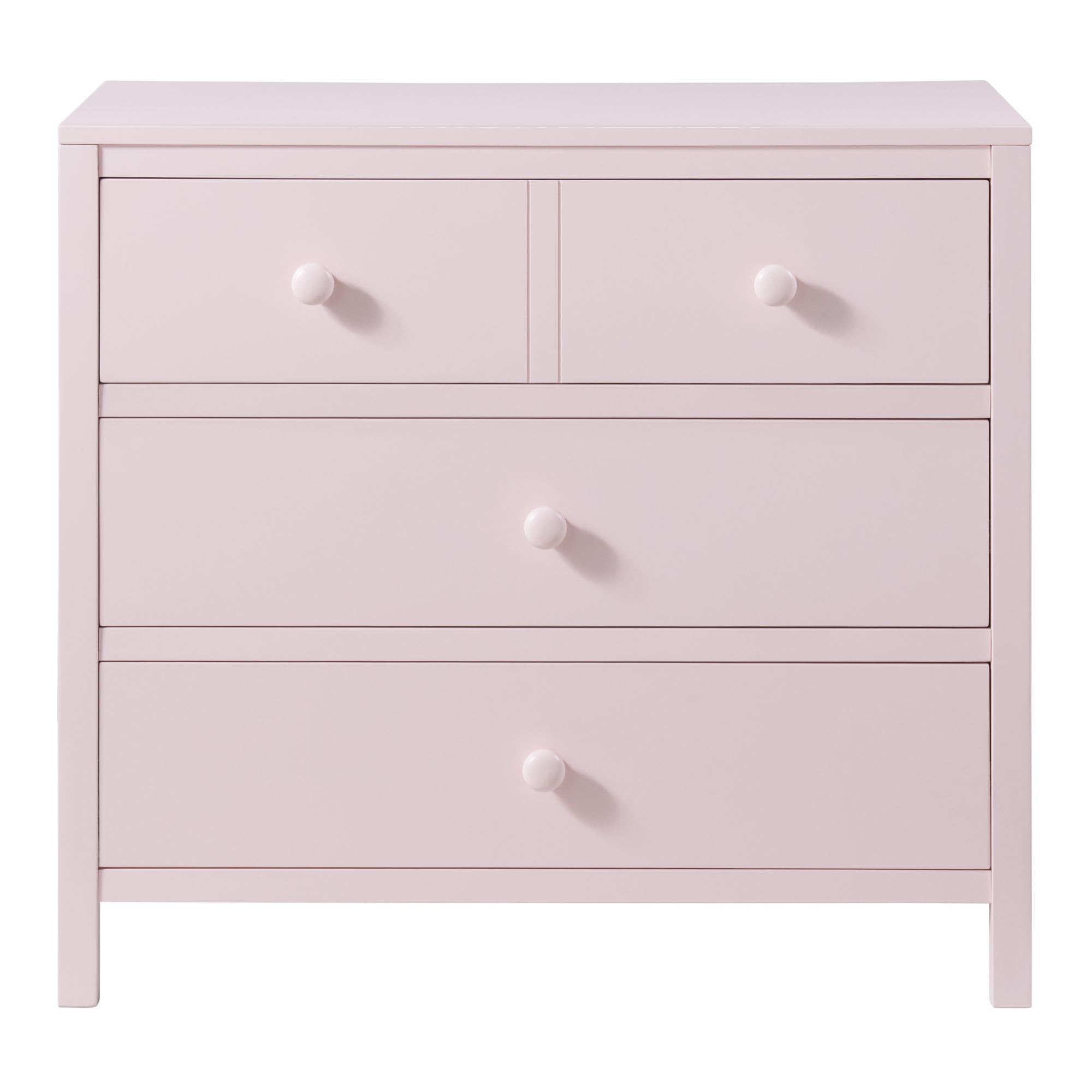 Oxford Baby Essentials 3-Drawer Nursery Dresser in Pink - Perfect for Baby Girl's Room Organization & Storage | Nursery Furniture for Diapers, Clothes & Toys