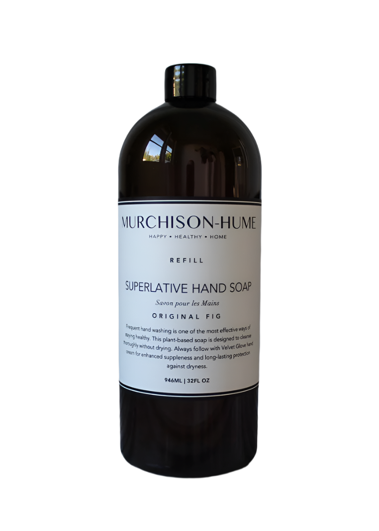 Murchison Hume Superlative Hand Soap Refill - Original Fig Scent (32oz Plastic Bottle) | Eco-Friendly Liquid Soap Refills for Kitchen, Bathroom & Office Use