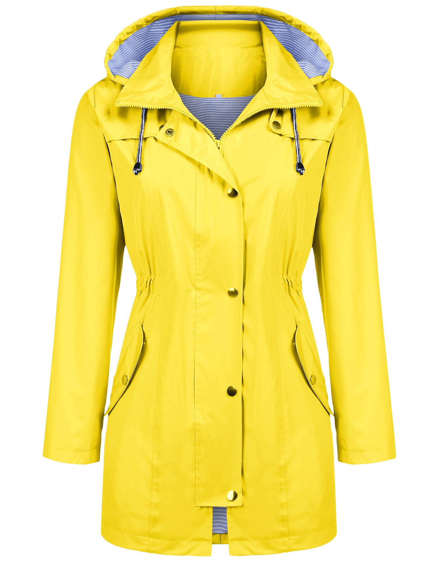 Waterproof Lightweight Women's Raincoat with Hood - Windbreaker Trench Coat for Outdoor Activities (Sizes S-XXL) | Perfect for Hiking, Commuting & Travel