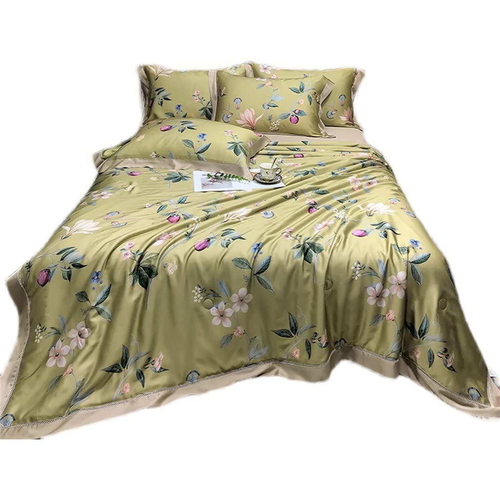 Lycel Summer Cooling Quilt Set - Double-Sided Tencel Lightweight Blanket for Air Conditioning, Breathable & Soft (200x230cm, 4-Piece) | Perfect for Hot Sleepers, Guest Rooms & Summer Bedding