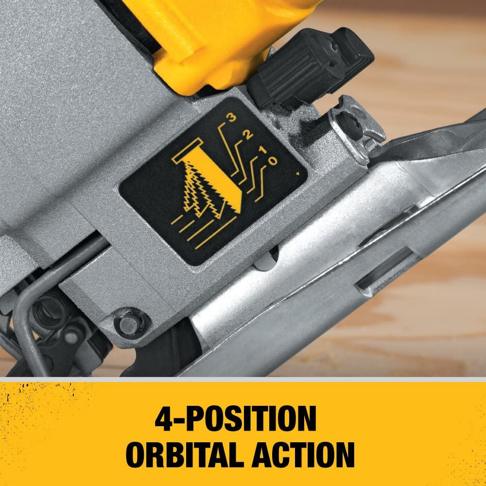DEWALT 5.5 Amp Top Handle Jigsaw Kit with DEWALT Warranty - Refurbished Power Tool (Model DW317K) for Woodworking, DIY Projects & Professional Construction Use