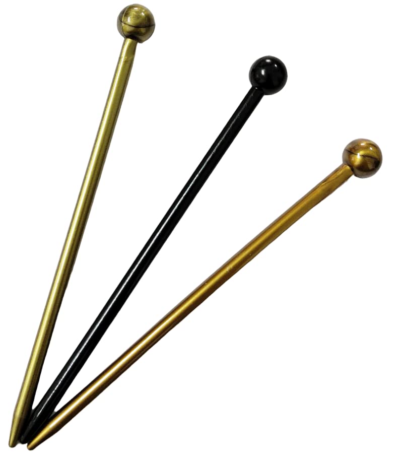 Ghelonadi 3-Piece Plastic Hair Sticks Set - Bun Holders for Women & Girls | Hair Clips, Pins & Accessories in Multicolor | Perfect for Updos, Braids & Everyday Hairstyles