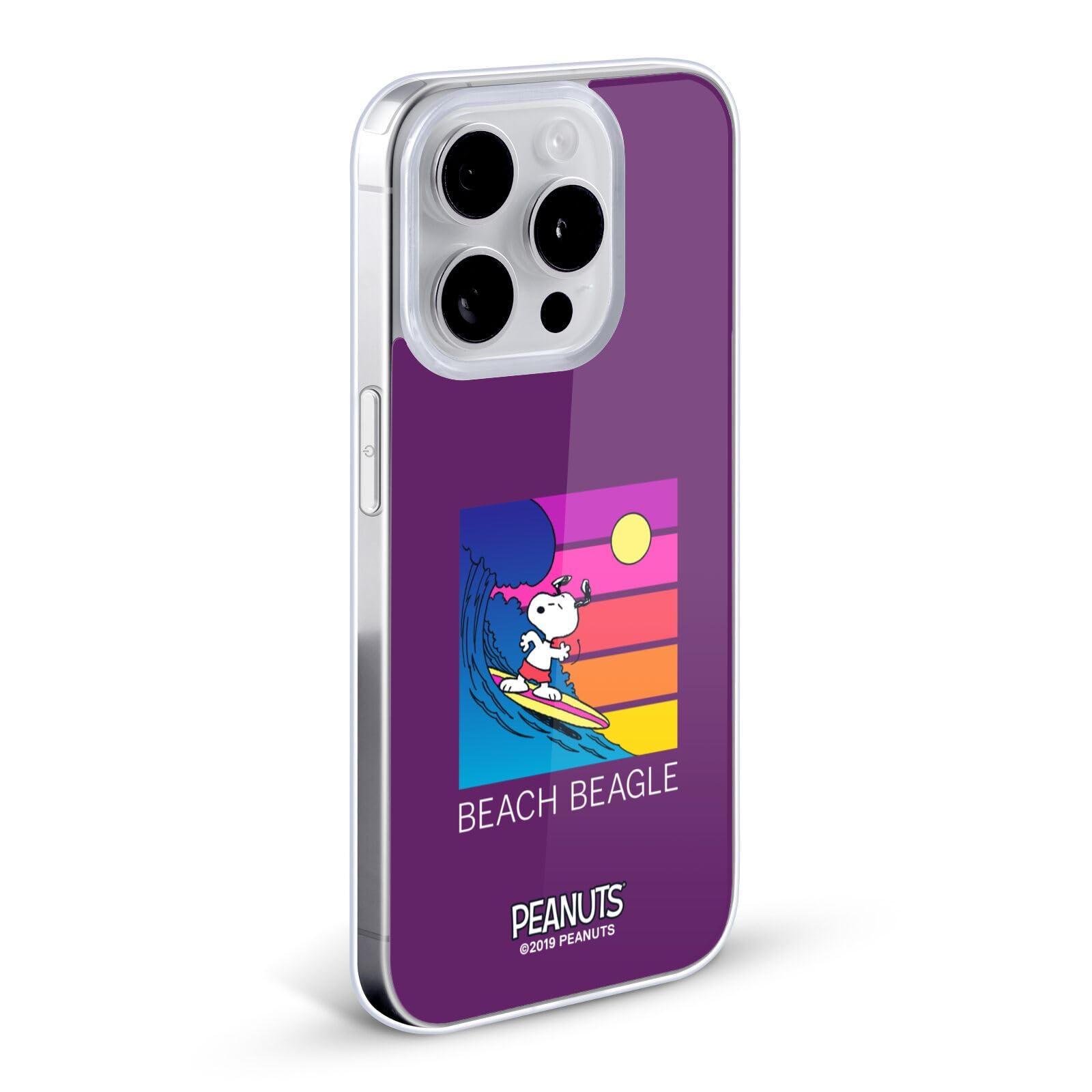 Official Peanuts Beach Beagle Snoopy Aloha Disco Soft Gel Case for iPhone 7 Plus/8 Plus - Hawaiian Summer Vacation & Pool Party Accessory