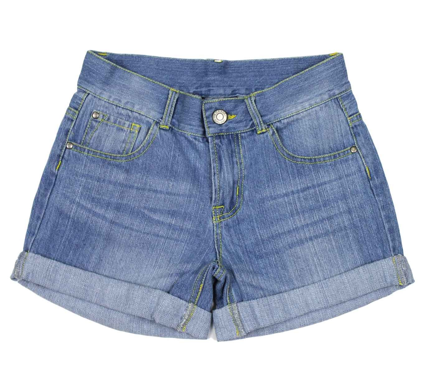 Bienzoe Girls Denim Shorts - Stretch Low Waist Cotton Jean Bermuda Shorts for Kids | Casual Wear, Playtime & Summer Outfits