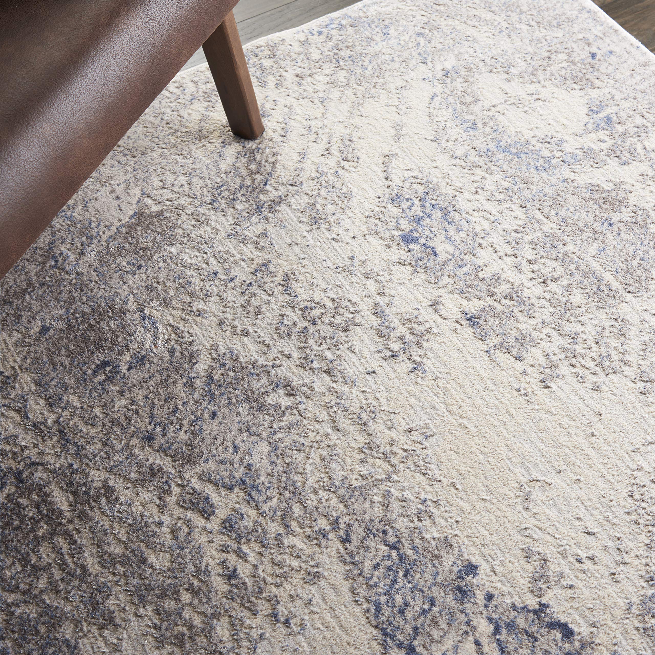 Nourison Sleek Textures Abstract Ivory/Grey 5'3