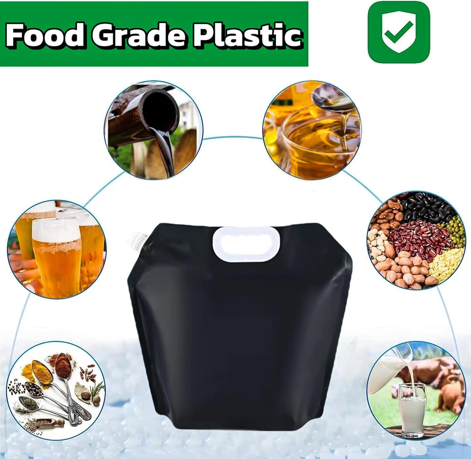 5L Black Reusable Ice Bath Bags - Portable Cold Plunge Tub Accessories for Home Therapy, Sports Recovery & Muscle Relaxation (3-Pack) - Perfect for Athletes, Gym Enthusiasts & Post-Workout Recovery