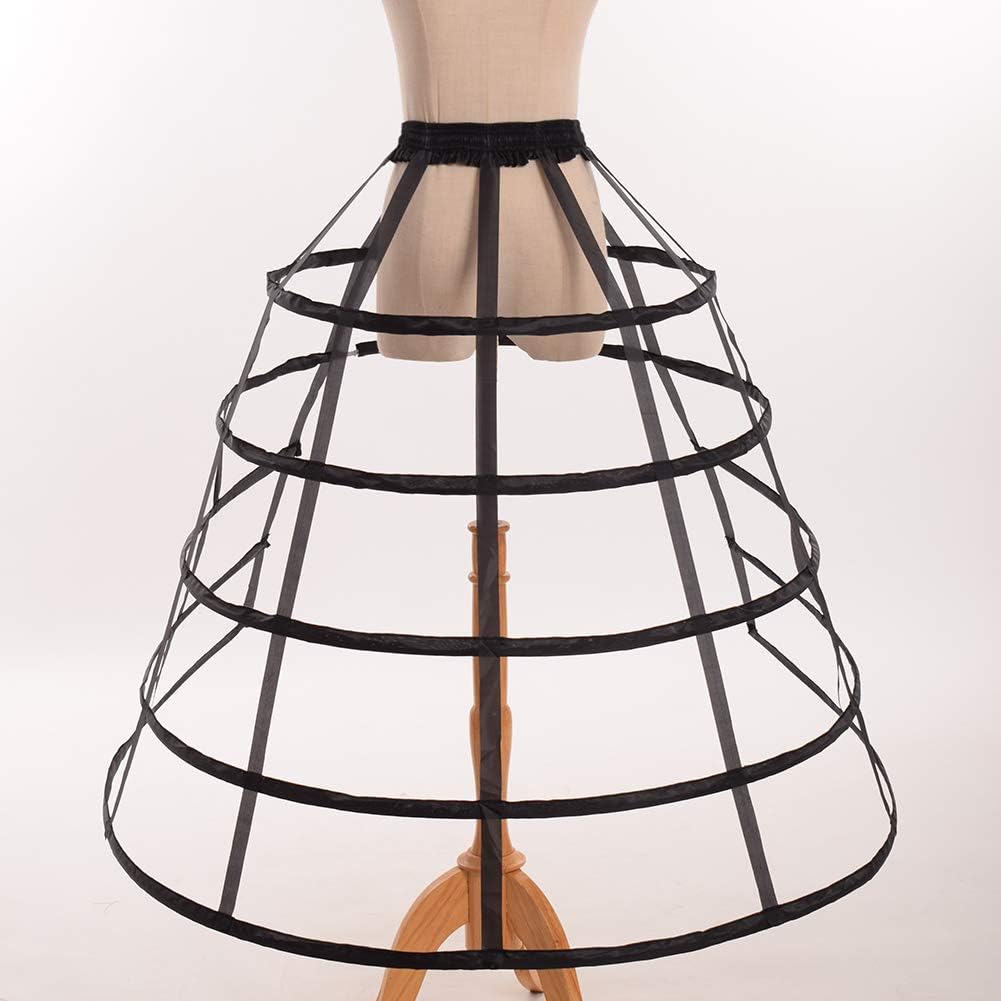 GRACEART Women's Hoops Skirt Petticoat Pannier Cage Crinoline Underskirt for Wedding Dresses & Victorian Costumes – Perfect for Bridal Parties, Renaissance Fairs, Cosplay, Historical Reenactments & Theatrical Performances | Ball Gown Accessory for Brides, LARP & Period Events