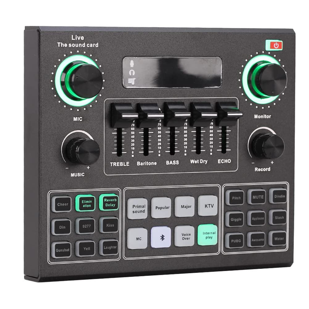 HUPYOMLER V9 Bluetooth Sound Card - USB Headset & Web Radio with Real-Time Audio for Singing, Streaming on Phone & Computer | Perfect for Karaoke, Podcasting & Live Broadcasting