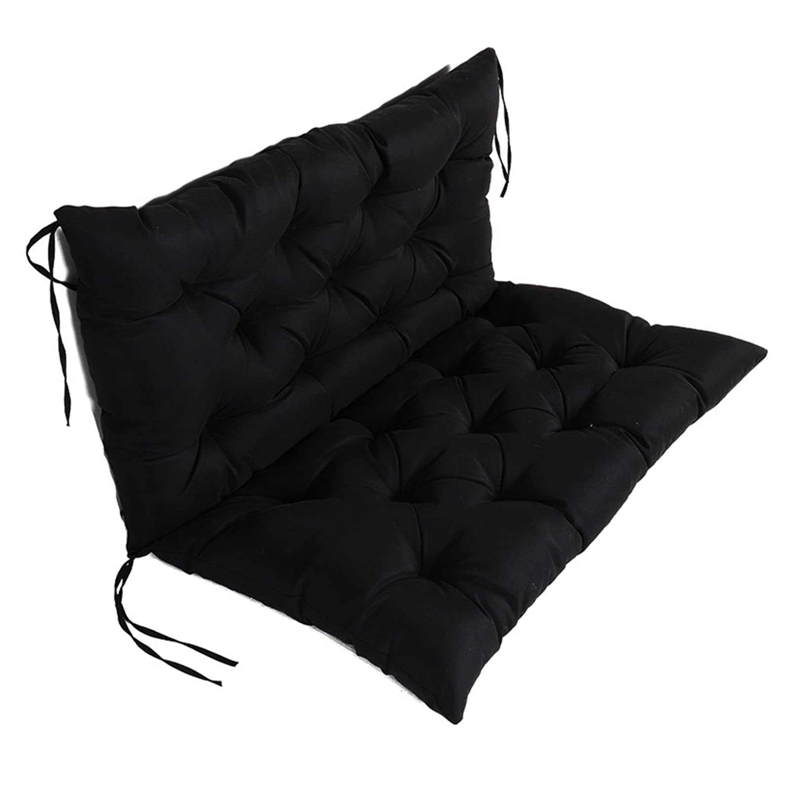 Premium Waterproof Outdoor Bench Cushion 40x40 Inches - Heavy Duty Patio Swing Seat Cushion for Garden Furniture - All Weather Black Bench Pad for Porch, Deck, Backyard & Poolside (Perfect for Lounging, Sunbathing & Outdoor Relaxation)