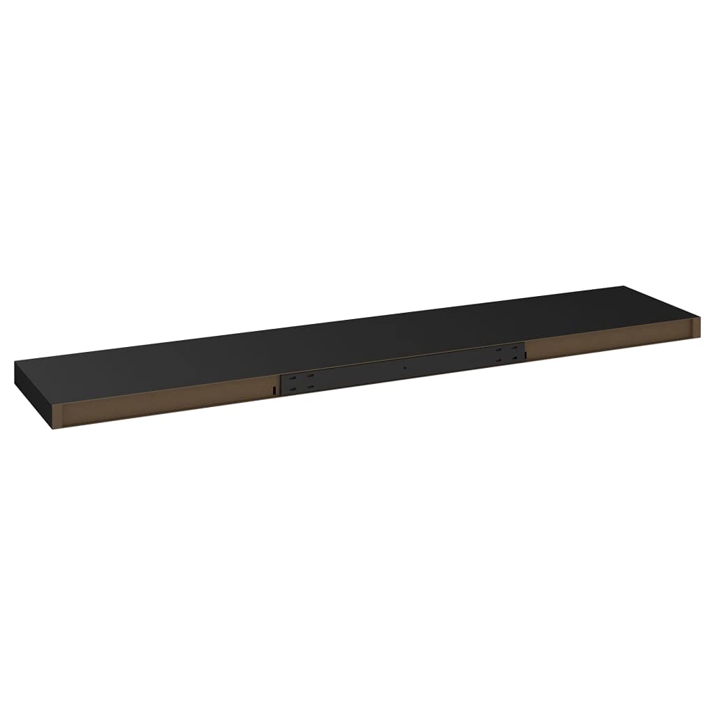 4-Pack Black Floating Wall Shelves - 47.2