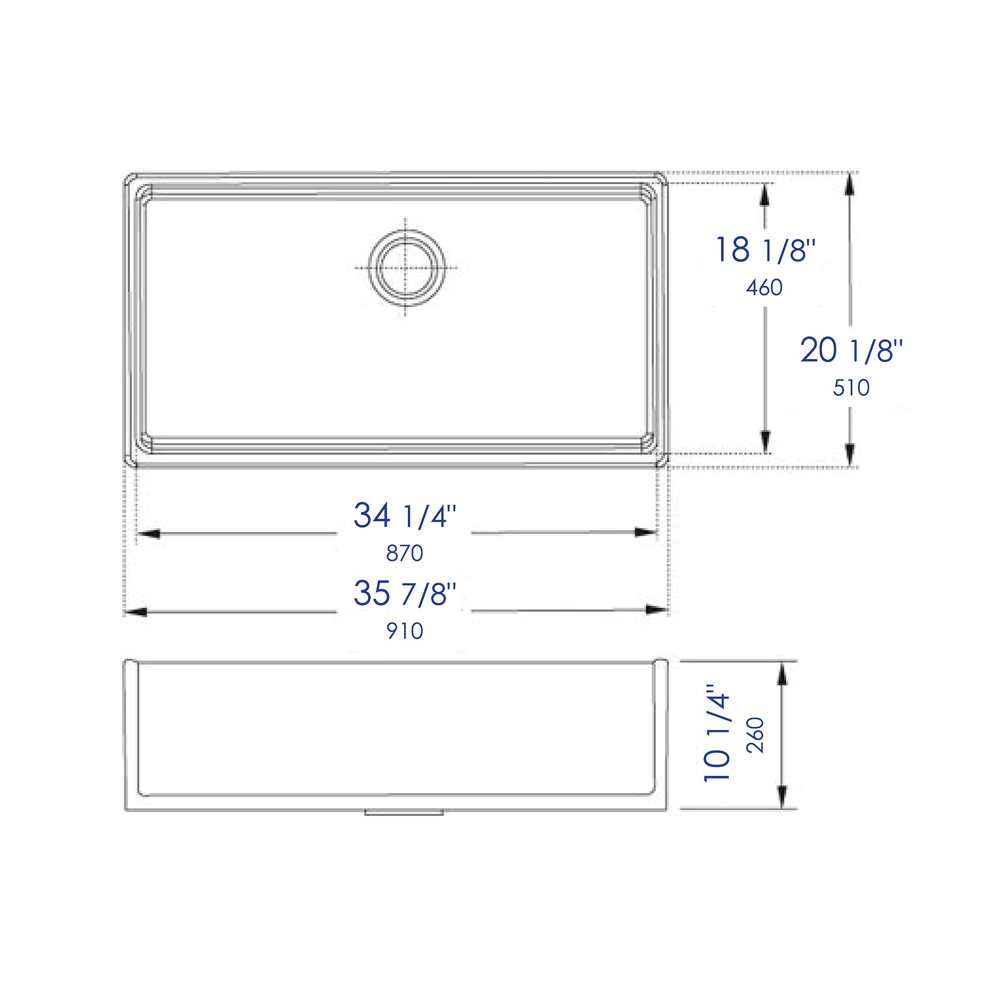 ALFI AB536-W White Kitchen Sink - Durable Stainless Steel Undermount Sink for Modern Kitchens | Perfect for Washing Dishes, Food Prep & Cleaning Vegetables