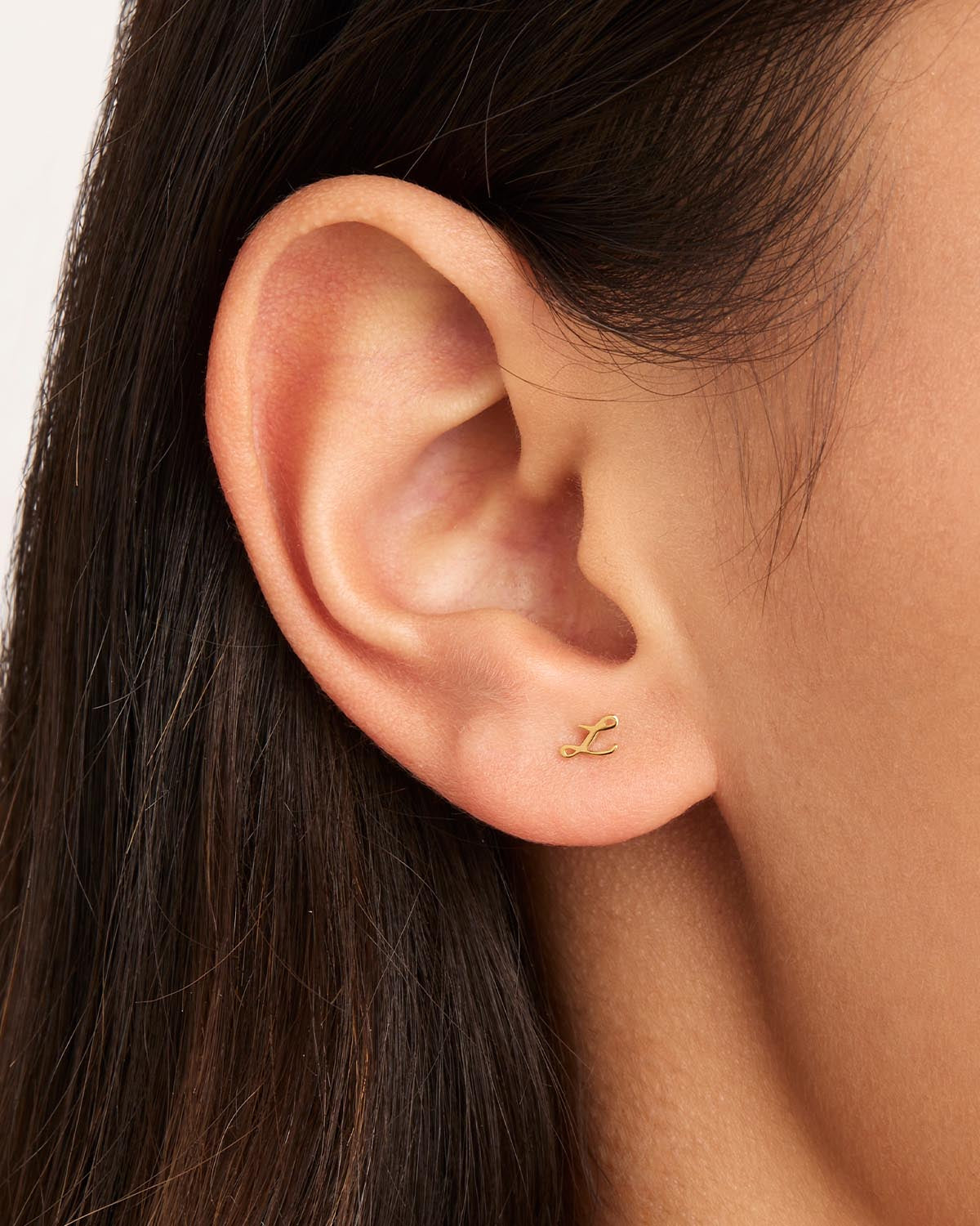 14K Solid Gold Love Letter Earrings - Dainty Romantic Jewelry for Women - Perfect Gift for Anniversary, Valentine's Day & Everyday Wear