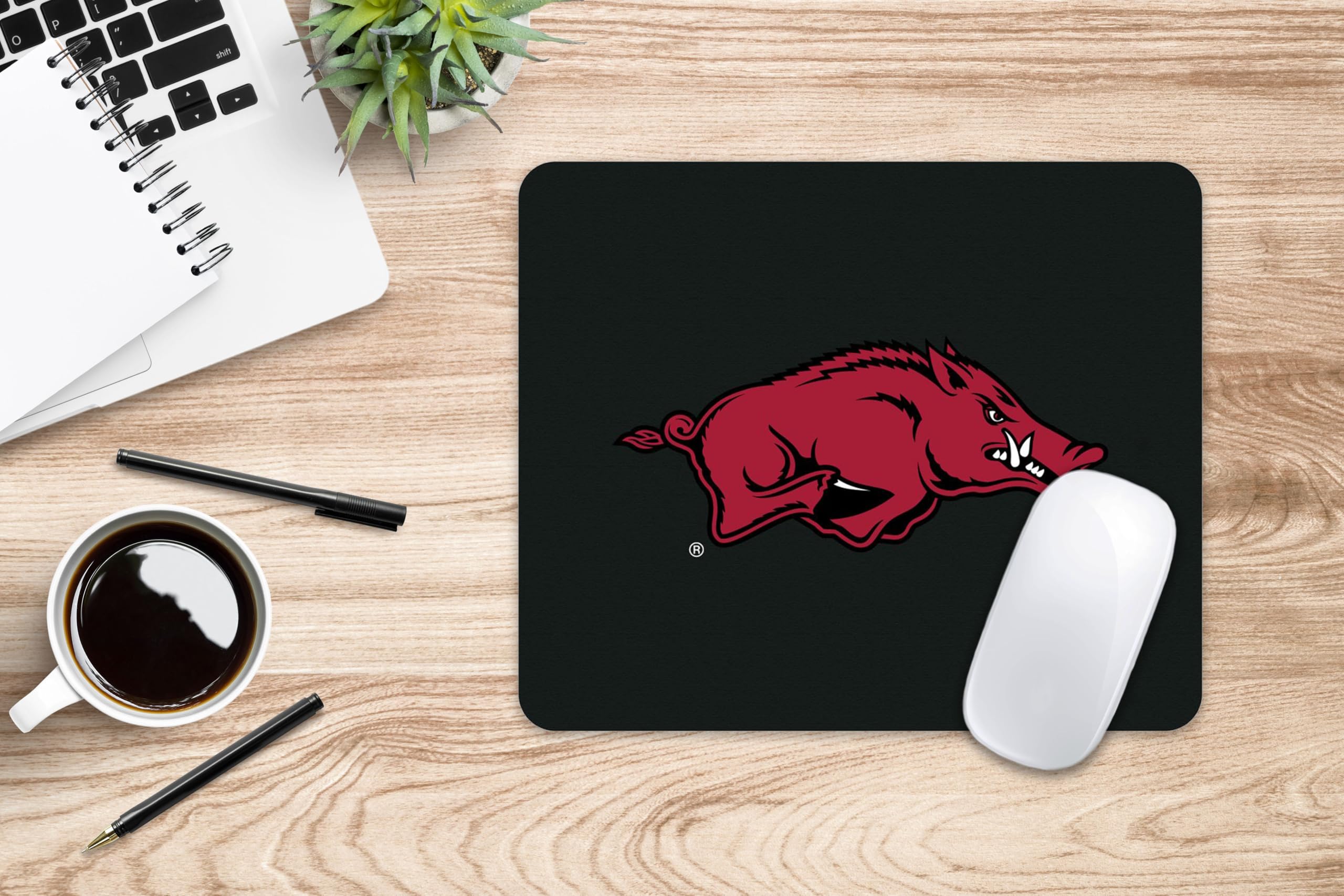 University of Arkansas Razorbacks Mouse Pad - Classic Black Fabric Gaming & Office Desk Mat for PC, Laptop, Computer Workstation - Perfect for Students, Fans & Alumni