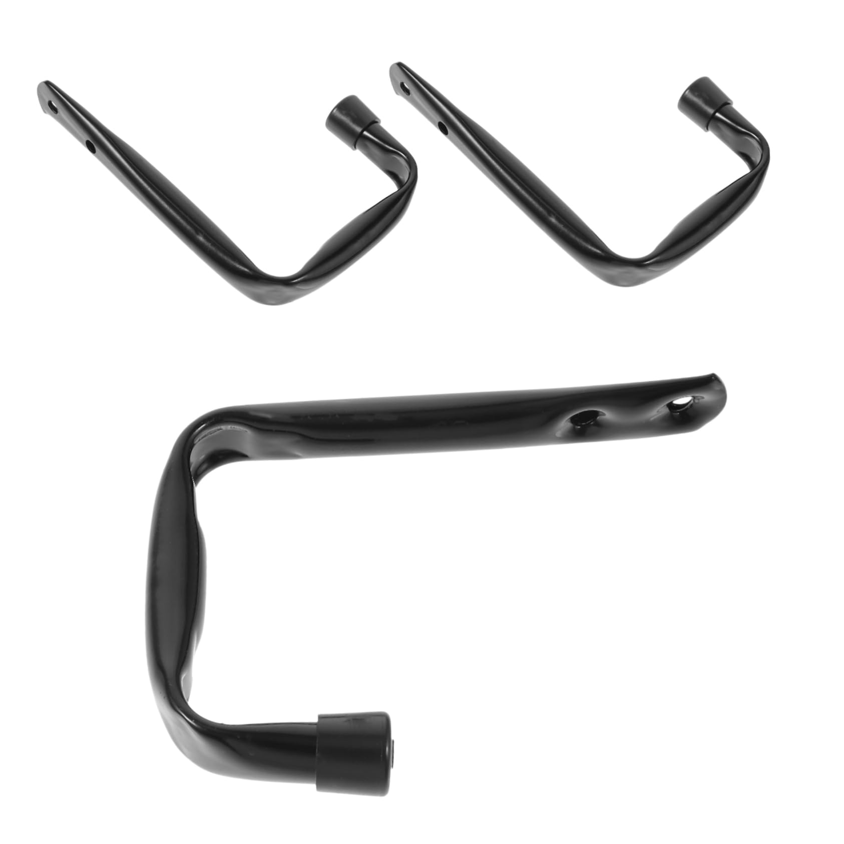 Heavy Duty Garage Hooks 3pcs - Black Iron for Ladders & Tools