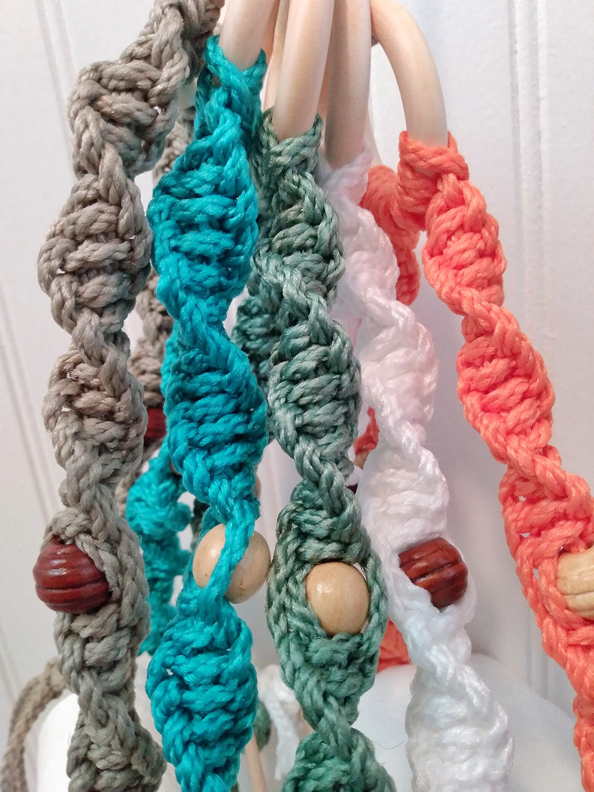 Boho Macrame Paper Towel Holder - Grey Kitchen Hanger for Home Decor