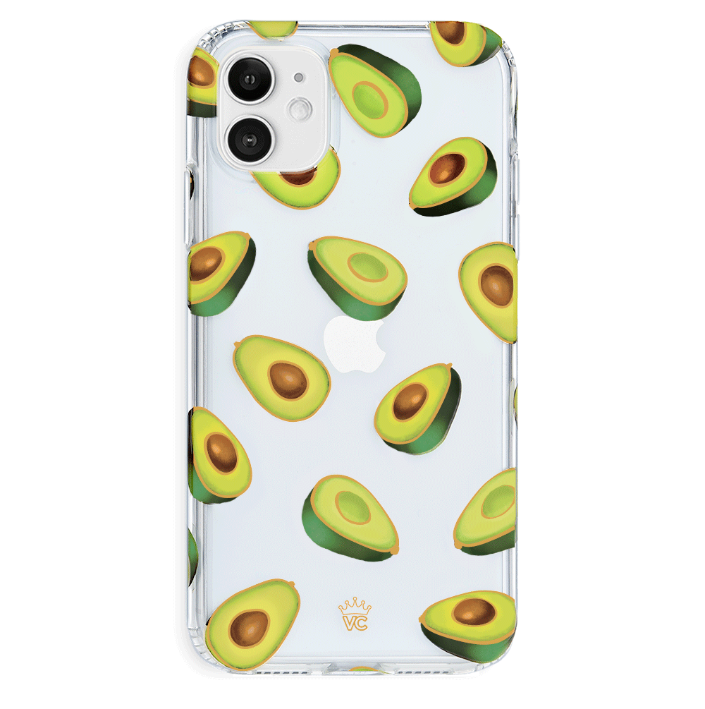 Premium Clear iPhone Case with Avocado Design - Slim Protective Cover for iPhone 12/13/14/15 Pro Max - Cute Eco-Friendly Phone Case for Women & Girls - Perfect for Everyday Use, Travel & Gifting