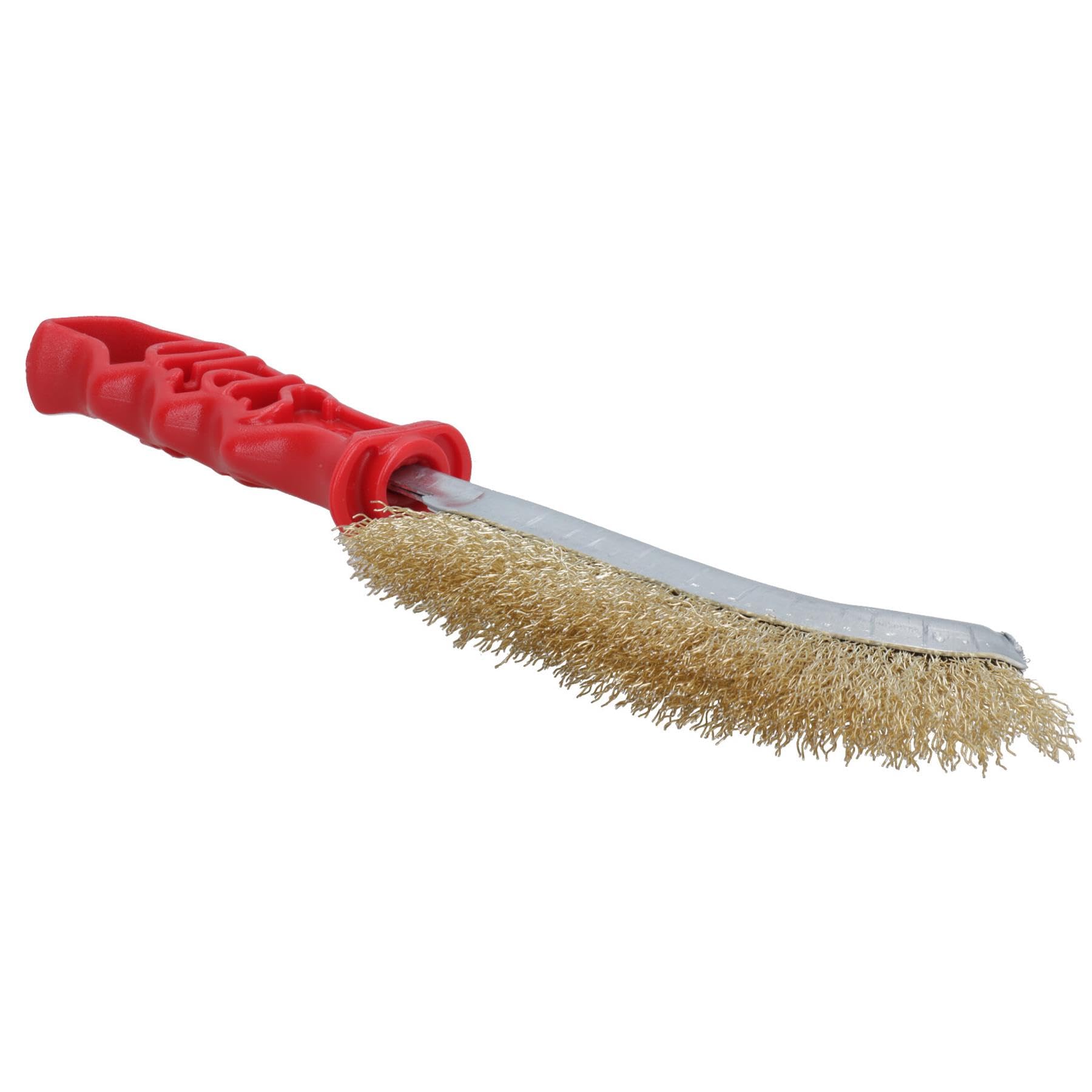 Italian Brass Coated Wire Spid Brush - 24 Pack for Rust Removal, Cleaning & Polishing | Heavy-Duty Hand Brush for Metal, Wood & Automotive Surfaces | Perfect for DIY, Workshop & Industrial Use
