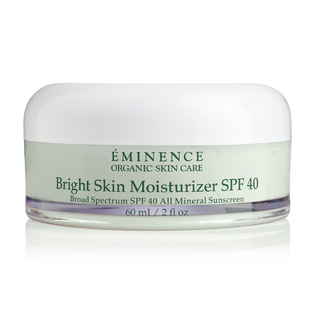 Eminence Organics Bright Skin Moisturizer SPF 40 - Natural Face Moisturizer with Sun Protection for Glowing Skin | Daily Hydration & Anti-Aging Care for Women & Men