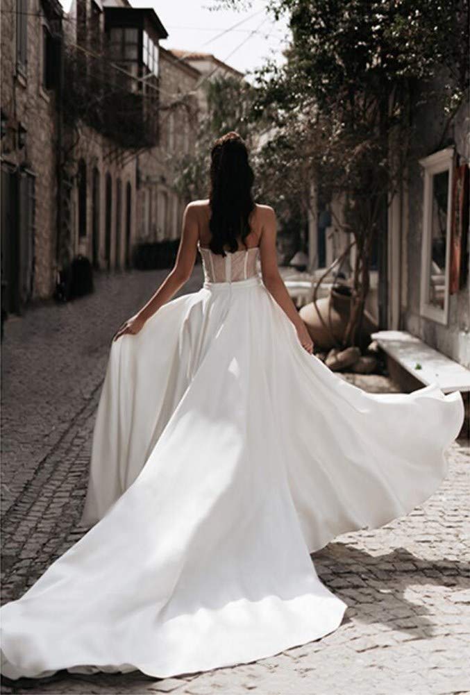 Honeydress Women's White Strapless Sweetheart Jumpsuit Prom Dress with Waist Cloak - Elegant Wedding Guest Outfit & Formal Evening Wear for Parties, Dances, and Special Occasions