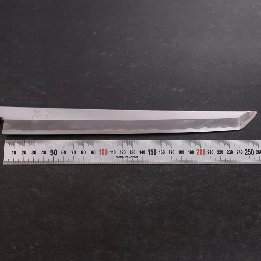 Premium Sakimaru Takohiki Japanese Kitchen Knife - Blue Steel #1 Kasumi Finish with Buffalo Walnut Handle (270mm) - Perfect for Sushi, Sashimi & Precision Cutting