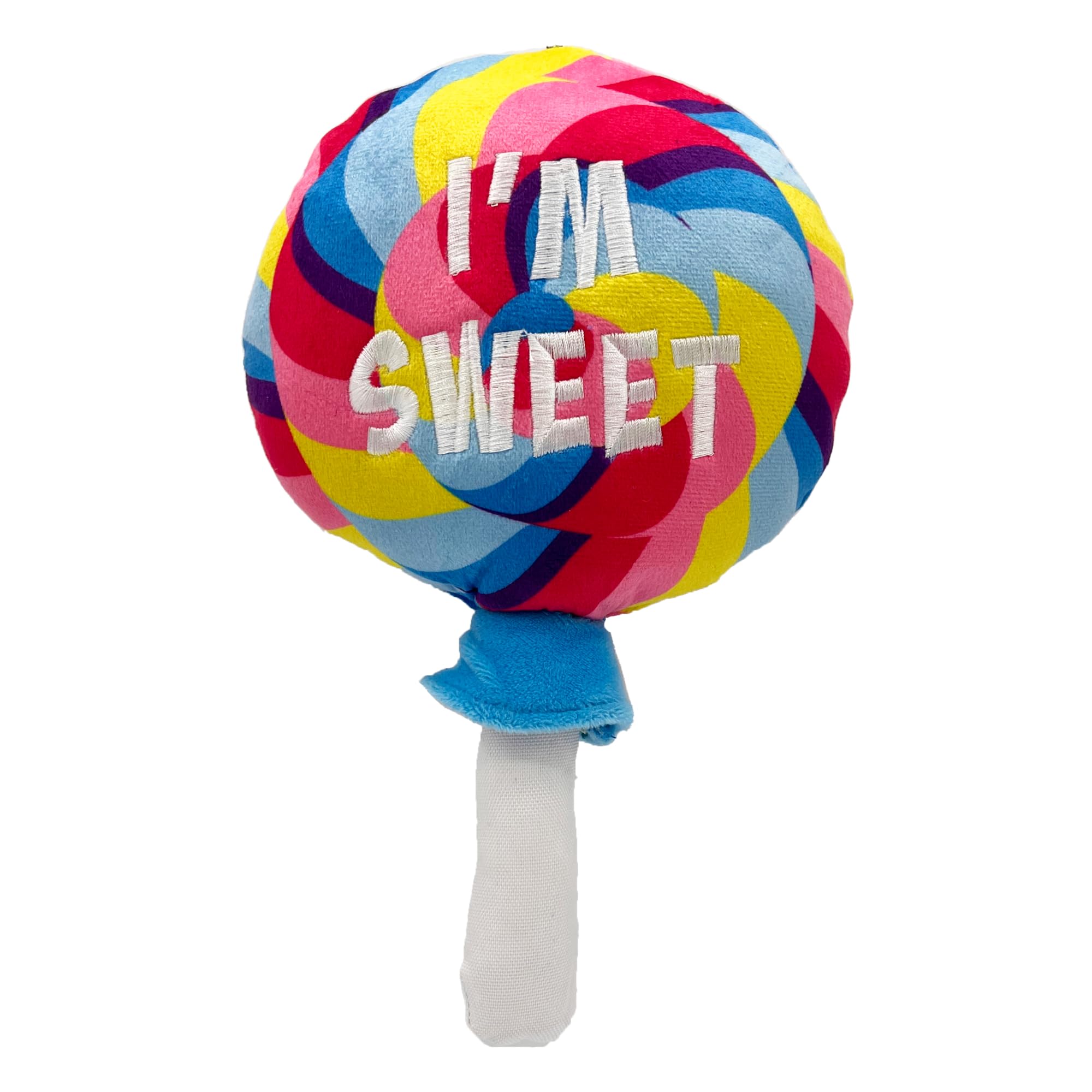 Huxley & Kent Squeaky Plush Dog Toy - Large Sweet Lollipop Design | Easter Spring Funny Pet Gift | Durable & Safe Power Plush with Squeaker | Perfect for Playtime, Training Rewards, and Holiday Gifting | H&K Dog Chew Toy