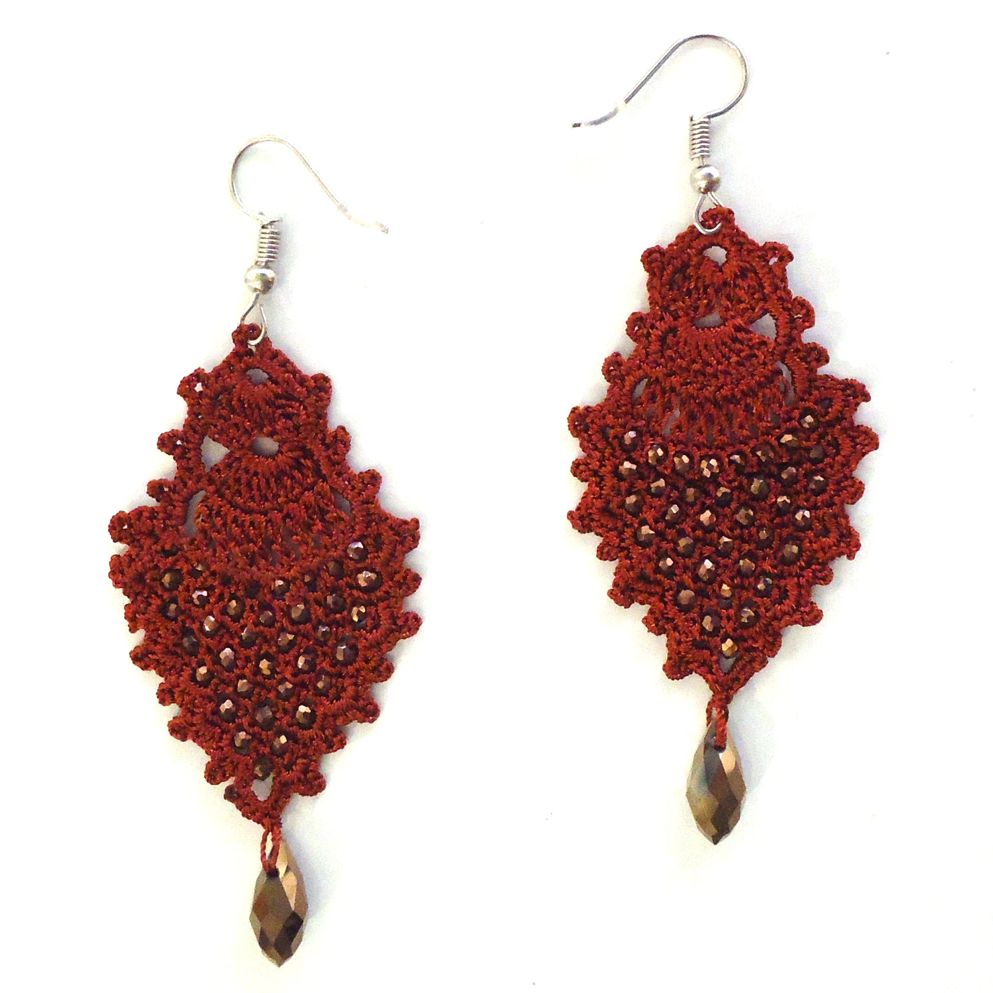 Burgundy Sole Earrings for Women - Elegant Dangle Drop Earrings for Party, Wedding & Everyday Wear