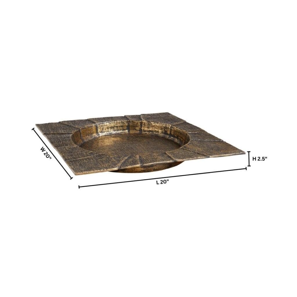 Cyan Design 11656 Baxter Tray - Antique Brass Small Serving Tray for Coffee, Tea, and Breakfast in Bed | Elegant Home Decor Accessory