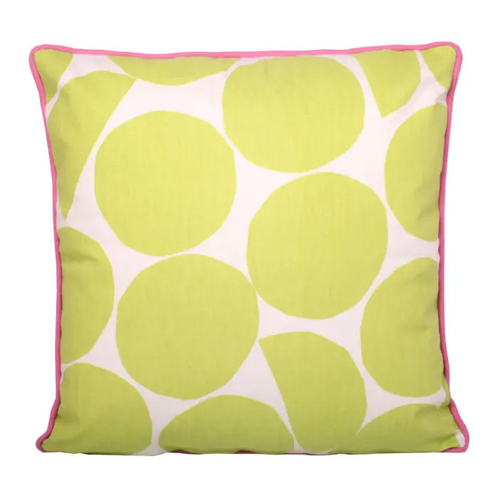 Fusion Ingo Outdoor Cushion Cover - Waterproof & UV Resistant Patio Furniture Cushion Slipcover - Pink & Green Stripe - Perfect for Garden, Deck, Poolside, and Outdoor Lounge