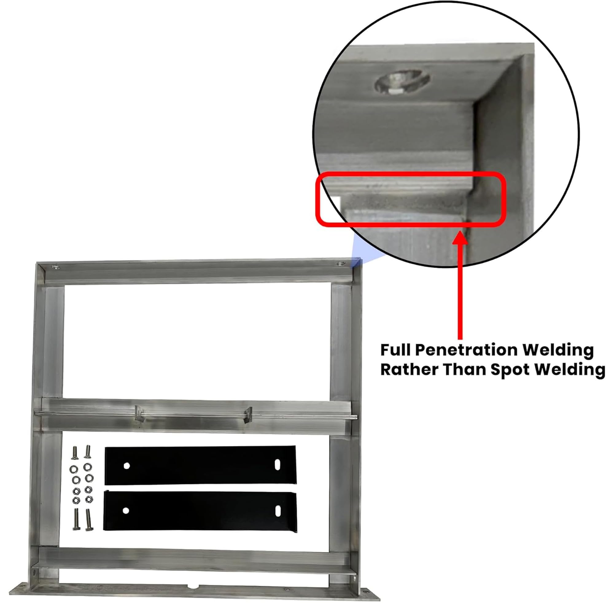 Huskey EZGO Golf Cart Aluminum Battery Tray for 1994+ EZGO Medalist TXT, Freedom TXT & Valor 36V/48V Electric Golf Carts - Heavy Duty One Piece Design with 304 Stainless Steel Hardware - Perfect for Golf Course Maintenance & Fleet Upgrades