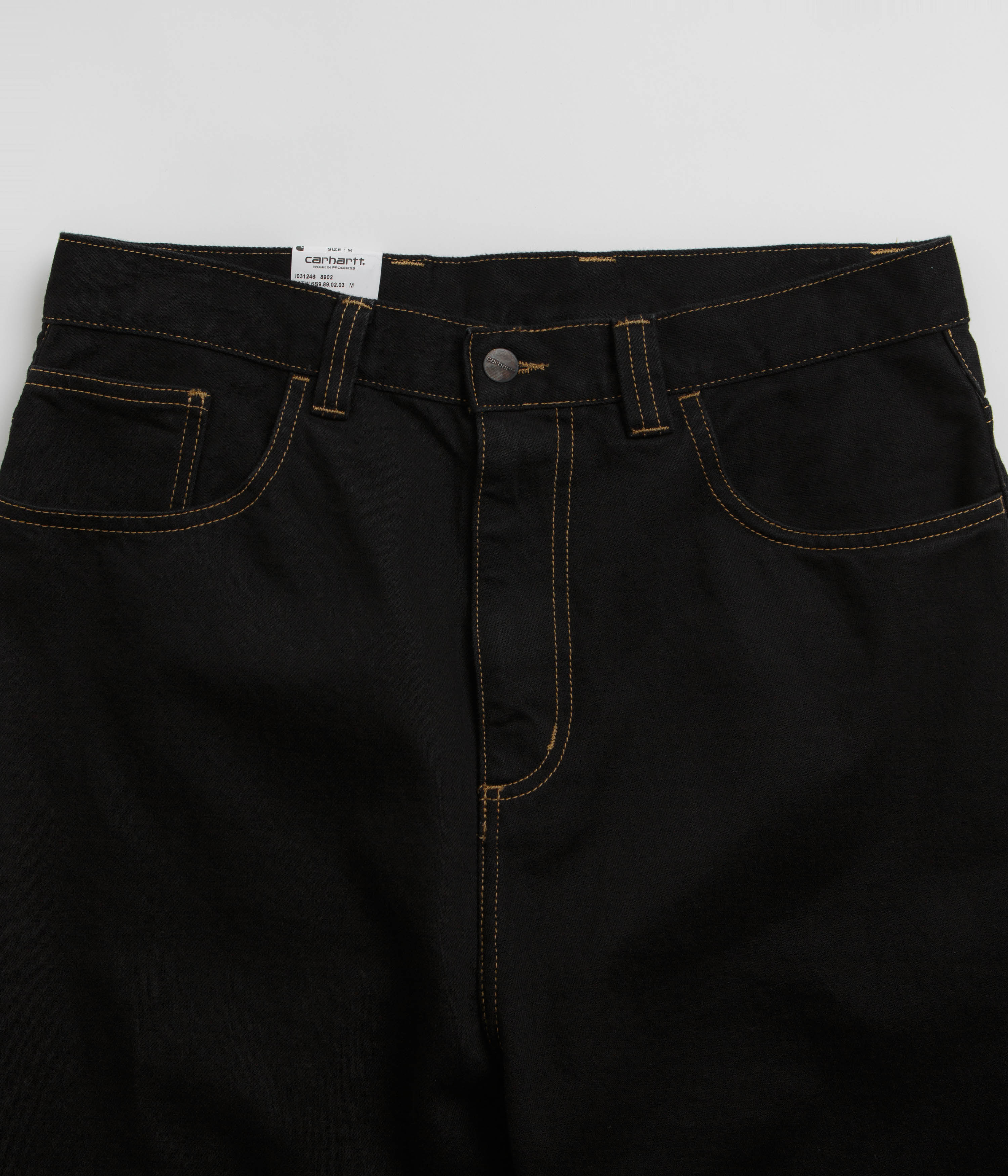 Carhartt Brandon Denim Pants for Men - Black Rinsed Workwear Jeans | Durable & Comfortable for Construction, Farming & Outdoor Activities
