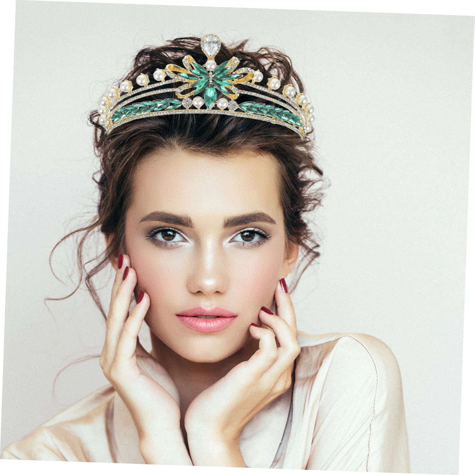 Sparkling Rhinestone Crown for Women | Elegant Bridal Hair Accessories | Crystal & Pearl Wedding Headband | Perfect for Brides, Prom, Pageants & Special Occasions