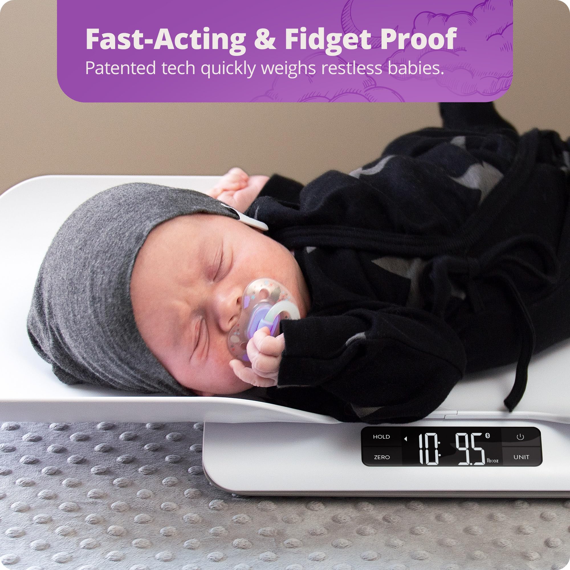 Greater Goods Smart Bluetooth Baby Scale with Advanced Algorithm for Accurate Weight Tracking of Wiggly Babies, Infants & Toddlers - Perfect for Home Use, Pediatric Checkups & Growth Monitoring