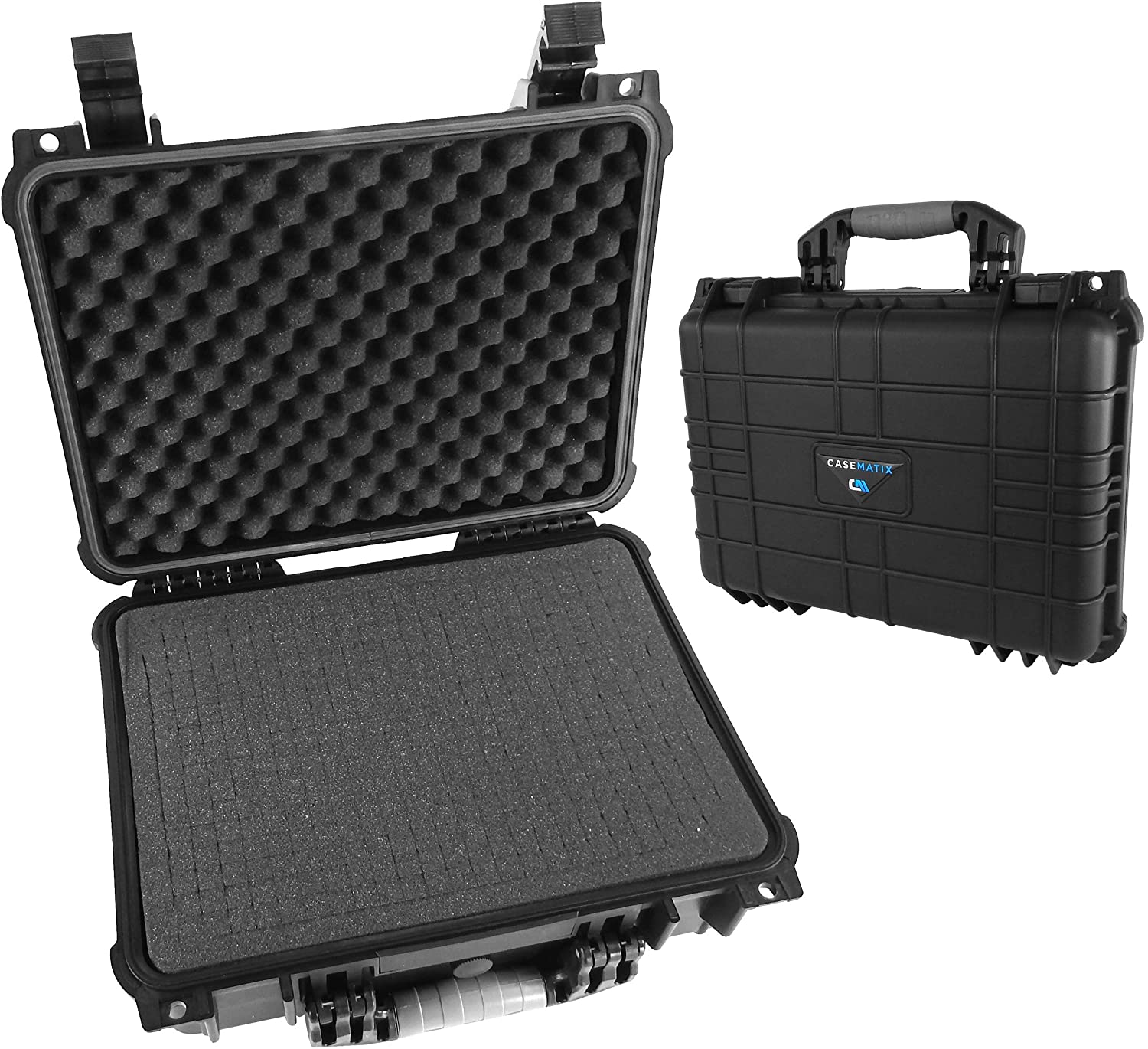 CASEMATIX 16 Inch Waterproof Hard Case for DJI Mavic Air 2 Drone & Accessories - Shockproof Storage Travel Case for UAV Quadcopter - Perfect for Outdoor Adventures, Air Travel & Professional Photography