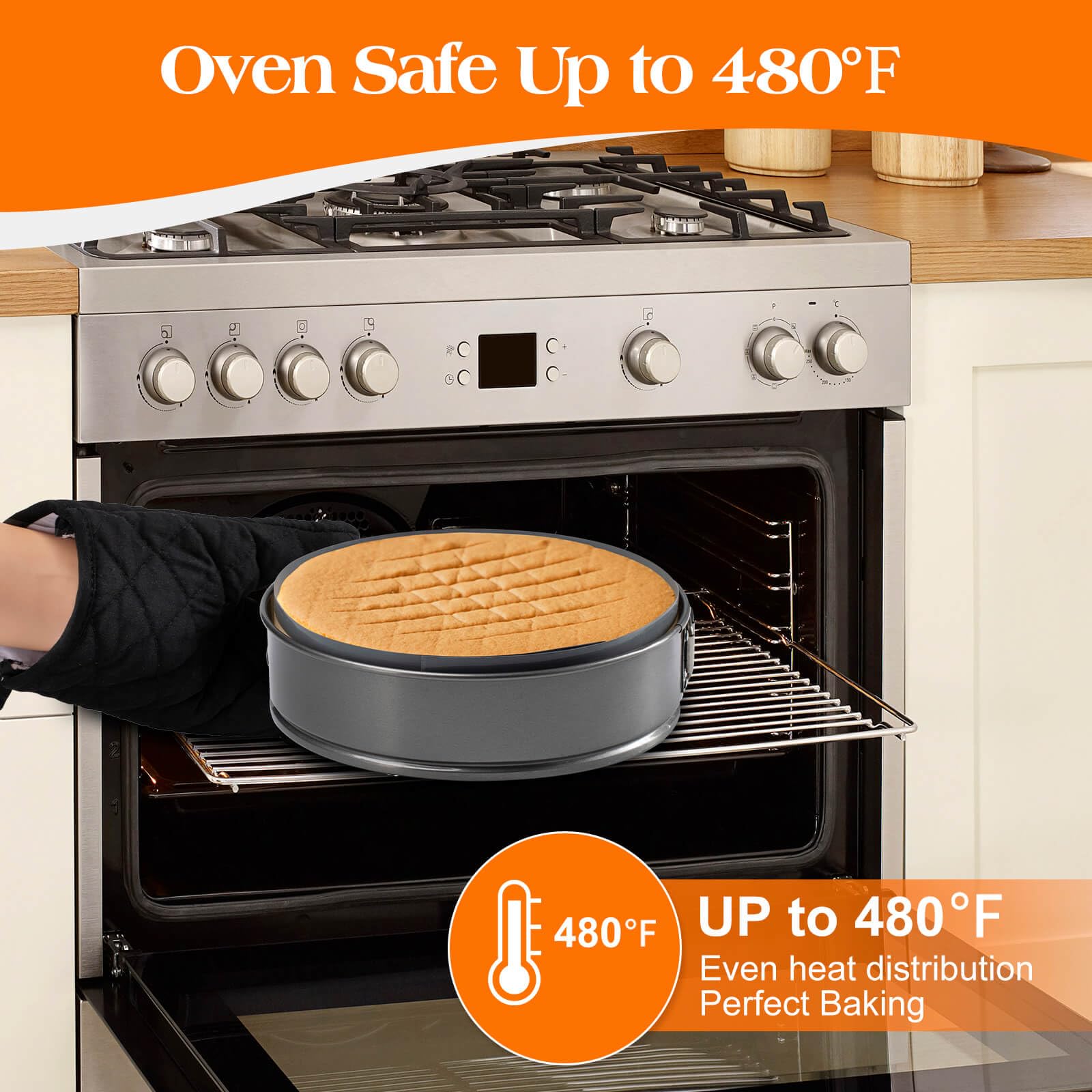 Non-Stick 9 Inch Silicone Baking Mat for Springform Pans - Perfect for Cheesecake, Cakes & Pastries - Prevents Sticking to Bottom & Sides - Easy to Clean & Reusable - Ideal for Home Baking & Professional Kitchens
