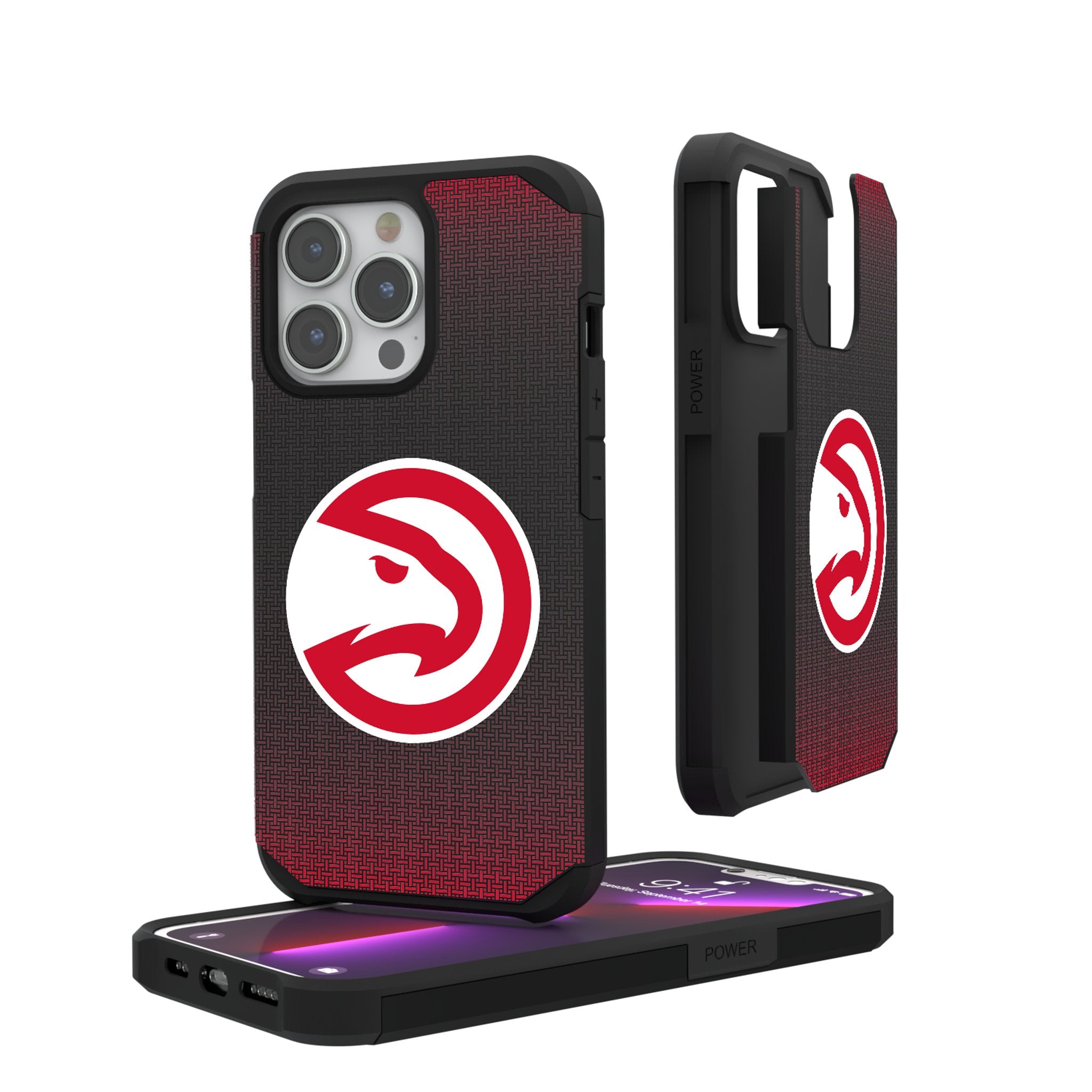 Atlanta Hawks NBA Team Linen Texture Rugged Shockproof Phone Case - Durable Protection for iPhone & Samsung - Perfect for Sports Fans & Outdoor Activities