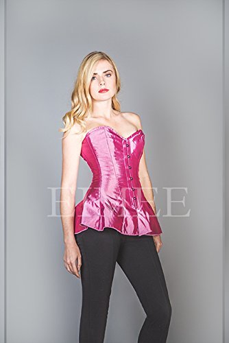 Handmade Skirted Corset Waist Trainer for Women - Colombian Shapewear Fajas - Plus Size Corset Shapewear in Pink by SHANEECE | Perfect for Waist Training, Body Shaping & Special Occasions