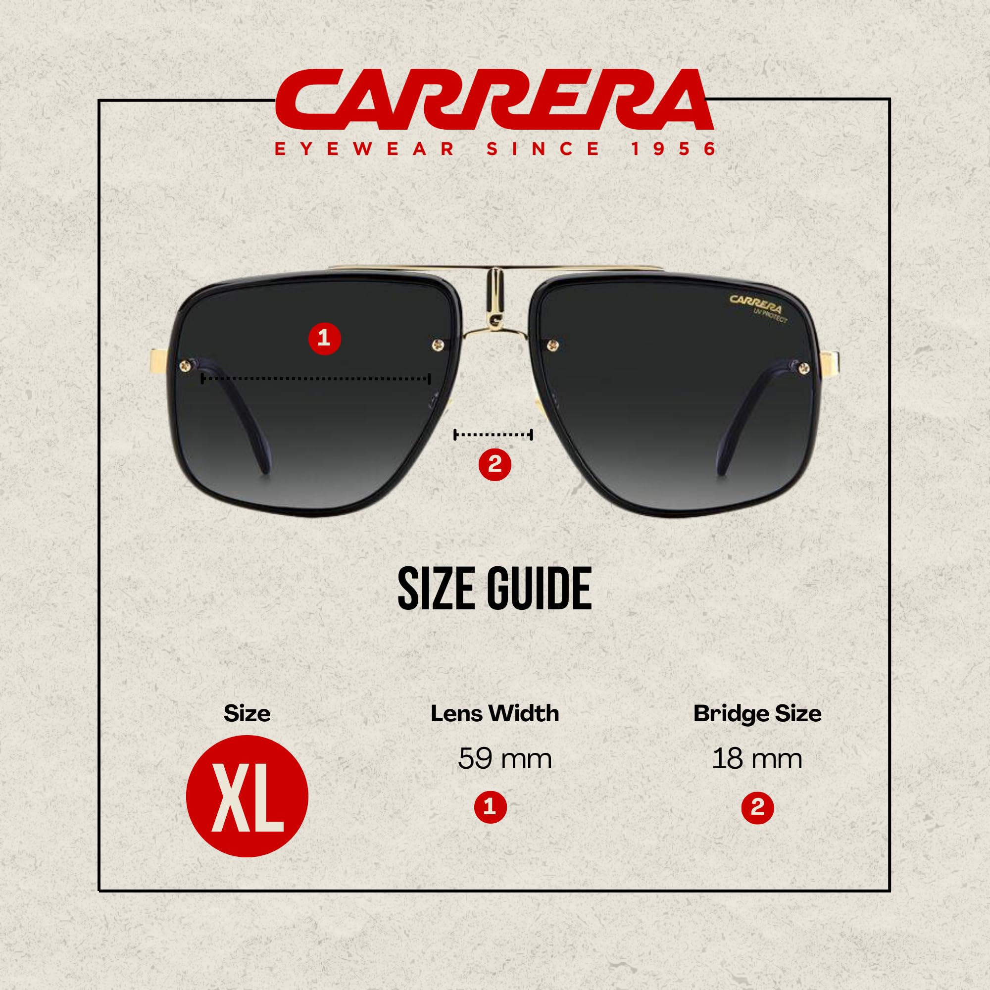 Carrera GLORY II Rectangle Sunglasses for Men - Polarized UV Protection + Free Designer iWear Eyewear Kit | Perfect for Driving, Beach & Outdoor Activities