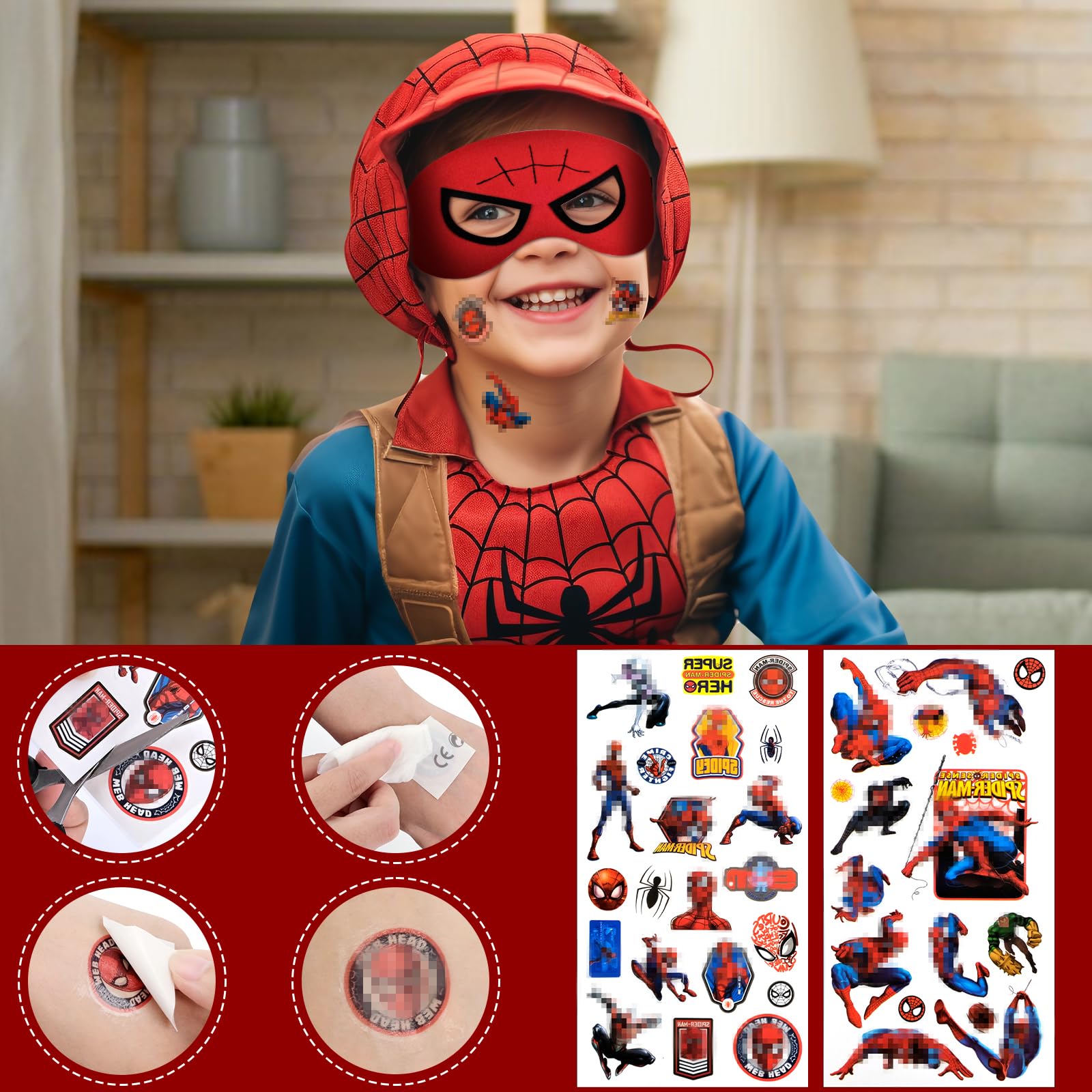 WUGU Launcher Glove - Plastic Cosplay Glove with Hero Thrower Wrist Toy, Mask & Stickers | Spider-Man Inspired Educational Toy for Kids | Perfect for Role Play, Birthday Gifts & Superhero Parties